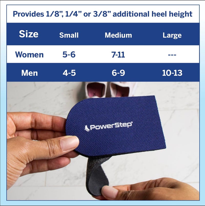 PowerStep Adjustable Heel Lift, Adjustable Adult Heel Cushion, Relief for Heel Spurs & Heel Pain, Achilles Tendonitis, Post Surgical Foot Support, Made in The USA, Small (1 Heel Lift) - Image 3